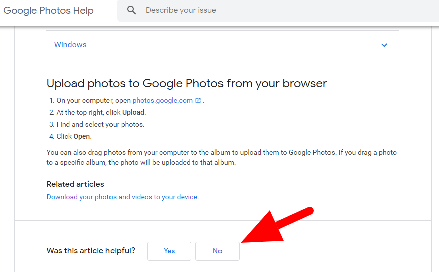 google photos screenshot