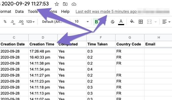 pomodoneapp google sheets integration timer details