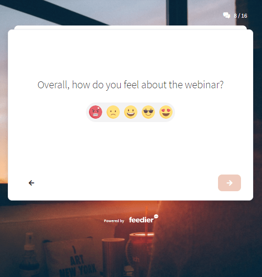 likert scale question from survey tools on feedier